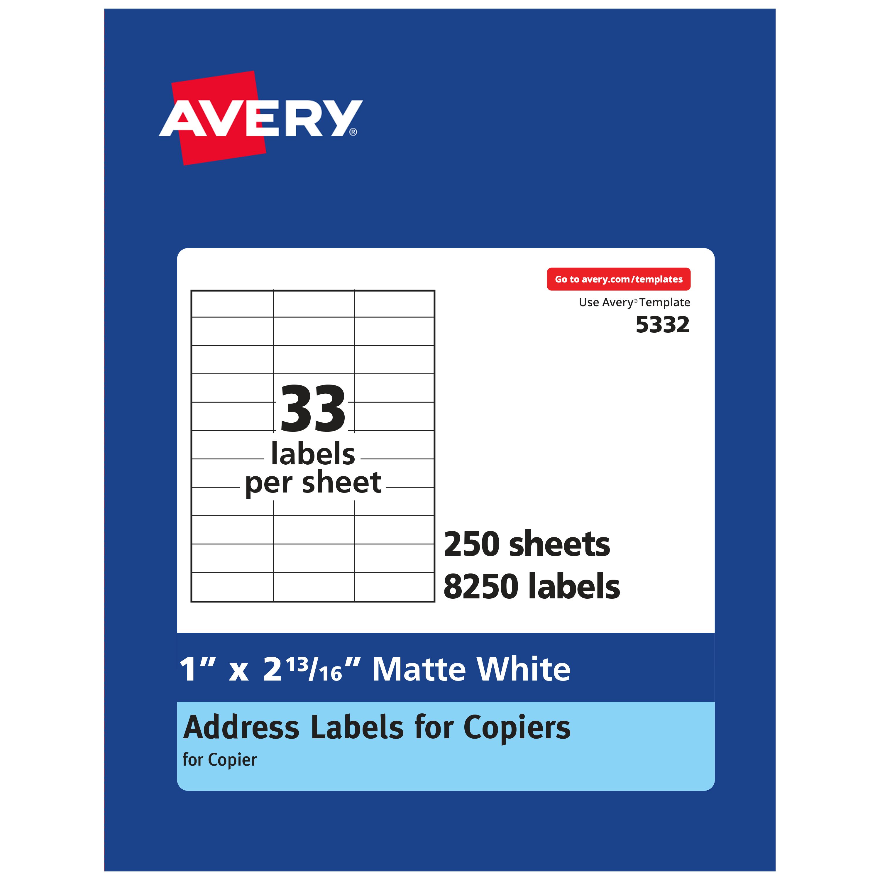 White Address Labels for Copiers, 1